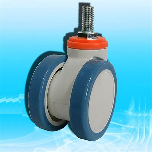 M12x25 Screw 3-inch Double-chip Wheel Casters, Double Bearing Cart Pulley 2Pcs(with Brake) in Saudi Arabia