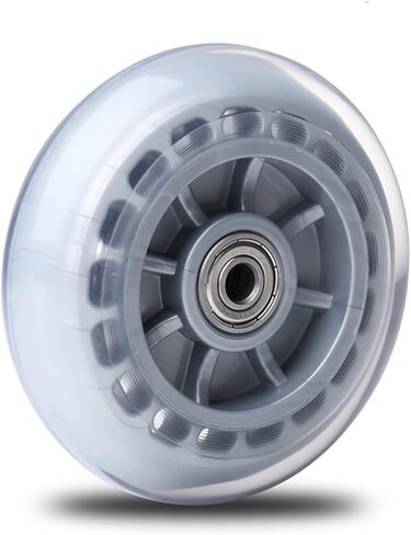3/4/ 5 Inch Transparent Casters Wheels with Bearing High Elastic PU Wheel Mute Plate 1Pcs(3 inch) in Saudi Arabia