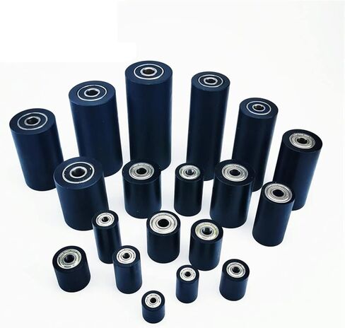 Black Bearing Wheel Diameter 32mm Hole 10mm Pulley Mute Guide Wheel Double Bearing 1Pcs(32x40) in Saudi Arabia