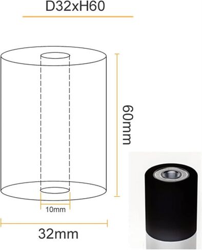 Black Bearing Wheel Diameter 32mm Hole 10mm Pulley Mute Guide Wheel Double Bearing 1Pcs(32x40) in Saudi Arabia