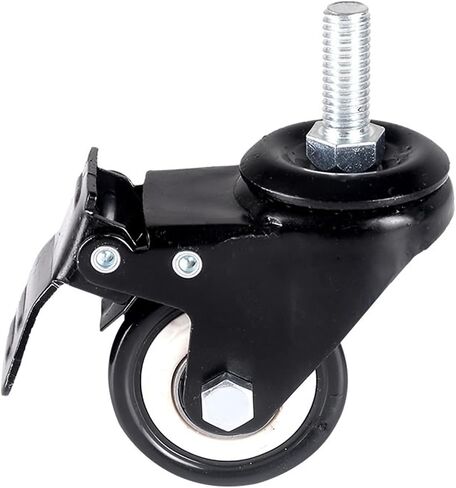 عجلات PU مع عجلة الفرامل برغي الرصاص M10x25mm كتم الصوت القابلة للارتداء 2pcs (بدون فرامل X M8) in Saudi Arabia
