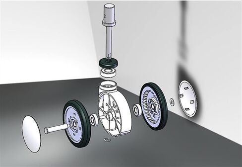 5 بوصات PU مزدوجة العجلة مع الفرامل أو عدم تثبيت Round Rod Rode تحميل 200 كيلوغرام 2pcs (مع الفرامل) in Saudi Arabia