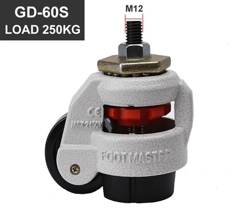 GD-40S/60s/80s Heavy Duty Level Adjustment Caster Wheel with Thread Ajustable Industrial Casters 4Pcs(GD-60S) in Saudi Arabia