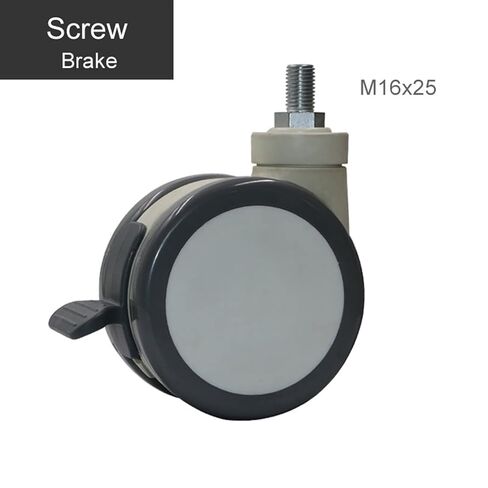 5 Inch Casters Wheels with Screw and Plunger Silent Casters Equipment 1Pcs(Plunger Brake) in Saudi Arabia