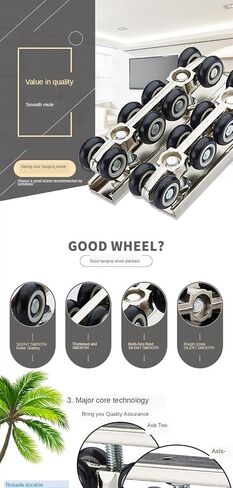 Hardware Slide Doors Pulley Sliding Doors Hanging Rail Wheel Small Size 1 Sets 30 X 30 in Saudi Arabia