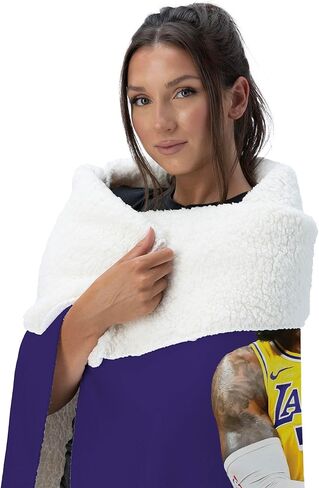 Northwest NBA Los Angeles Lakers LeBron James Silk Touch Sherpa رمي بطانية ، دافئة لجميع المواسم ، الوزن الخفيف للأريكة ، الأريكة ، الفراش الفتيات ، 50 × 60 بوصة in Saudi Arabia