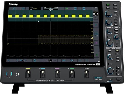 High Resolution Oscilloscope with 4 Channels MHO3-3504 Digital Storage Oscilloscope 14-inch Integrated Touch Screen 3GSa/s Sampling Rate 350Mhz Bandwidth ＜80μVrms Low Noise (12 Bit） in Kuwait