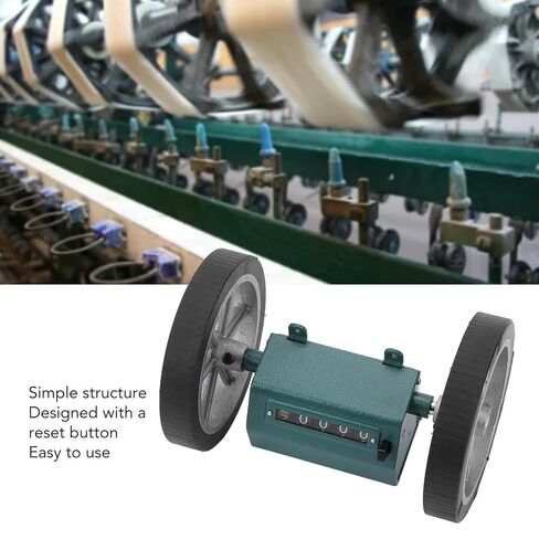 Digital Rolling Meter Counter, 5 Digit Display Rolling Mechanical Length Counter Roller Type Meter Counter,Length Counter with Rolling Wheel 5 Digits Meter Counter for Fabric Manufacture in Saudi Arabia