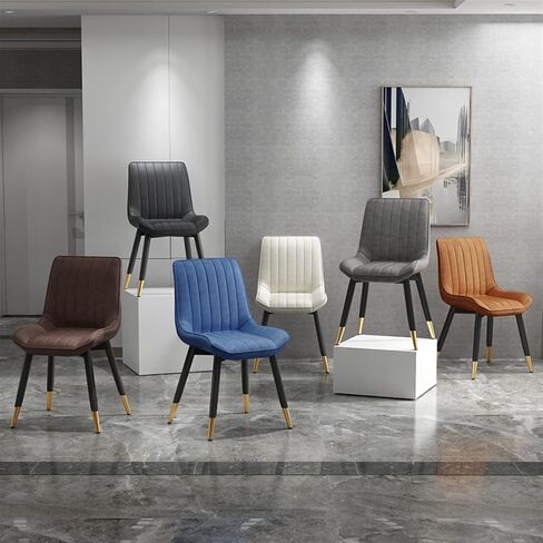 Computer Chair Dining Chair Light Luxury backrest Chair Home Furnishing Stool Modern Simple net red Makeup Table and Chair Restaurant (Orange One Size) in Saudi Arabia