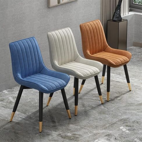Computer Chair Dining Chair Light Luxury backrest Chair Home Furnishing Stool Modern Simple net red Makeup Table and Chair Restaurant (Orange One Size) in Saudi Arabia