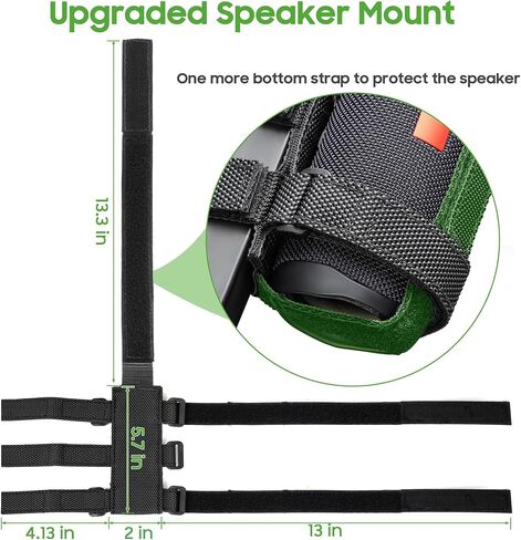 10L0L Speaker Mount for Golf Cart,Portable Speaker Holder with Adjustable Strap Fit Bluetooth Wireless Speakers Secure onto Golf Cart/Bike/Beach Umbrella/Boat,Black in Kuwait
