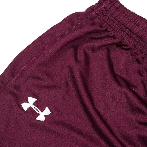 Under Armour Mens Stock TOLI Lacrosse Practice Short (US, Alpha, Medium, Regular, Regular, Maroon White) in Saudi Arabia