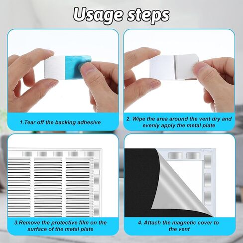24 Pcs Adhesive Metal Plates for Magnetic Mounts Rectangular Iron Strips with Adhesive Backing Replacement Magnetic Strips for Magnets on Non-Steel Vents in Kuwait