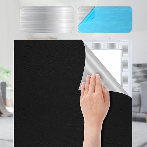 24 Pcs Adhesive Metal Plates for Magnetic Mounts Rectangular Iron Strips with Adhesive Backing Replacement Magnetic Strips for Magnets on Non-Steel Vents in Kuwait