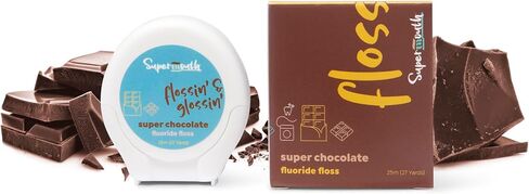 SuperMouth® Fluoride Floss – Patented Expanding Floss Removes 40% More Plaque, Nano-Hydroxyapatite, Vitamins D3 & K2, Xylitol, No Forever Chemicals, Strengthens Enamel & Gums – 4 Flavor Options in Saudi Arabia