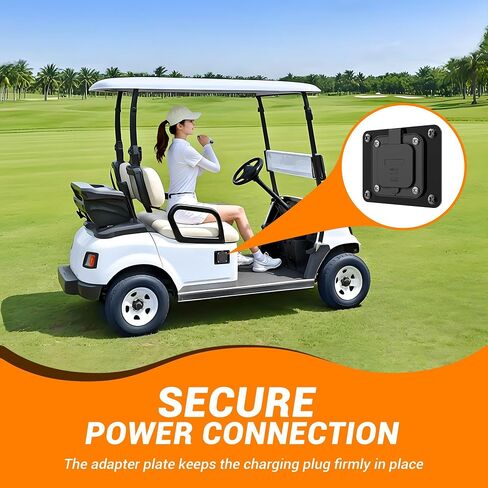 محول ميناء شحن عربة الجولف ، لوحة محول منفذ الشاحن التيار المتردد تناسب NOCO GCP1 110V AC 36V EZGO TXT TXT نوع جزء التوصيل للشحن على متن الطائرة وتحويل بطارية الليثيوم in Saudi Arabia