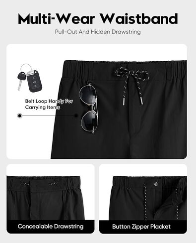 5 Inch Inseam Shorts for Men Short Golf Shorts Mens Casual Dry Fit Hybrid Trunks Athletic Fit Running Stretch in Kuwait