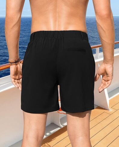 5 Inch Inseam Shorts for Men Short Golf Shorts Mens Casual Dry Fit Hybrid Trunks Athletic Fit Running Stretch in Kuwait
