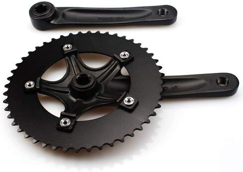 48T Single Speed Bicycle Crankset Chainwheel 170mm Crank Arms 130 BCD 5 Arm Crank Chainwheel Fixie Crankset for Single Speed Bike, Fixed Gear Bicycle, Track Road Bike in Saudi Arabia
