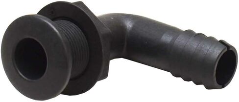 ‎‎Generic Whitecap Boat Thru Hull 3810B | 90 Degree 1 1/8 Inch Black Nylon in Saudi Arabia