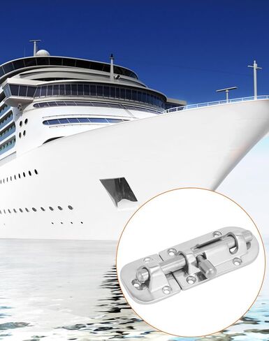 QWORK Boat Lock, 316 Stainless Steel 4-1/3" Long Locker Latch Slide Barrel Bolt for Marine Boat Window/Door/Hatch/Cabinet in Saudi Arabia
