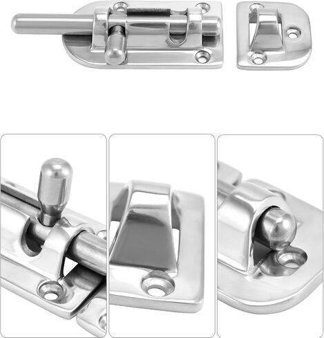 QWORK Boat Lock, 316 Stainless Steel 4-1/3" Long Locker Latch Slide Barrel Bolt for Marine Boat Window/Door/Hatch/Cabinet in Saudi Arabia