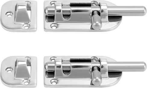 QWORK Boat Lock, 316 Stainless Steel 4-1/3" Long Locker Latch Slide Barrel Bolt for Marine Boat Window/Door/Hatch/Cabinet in Saudi Arabia