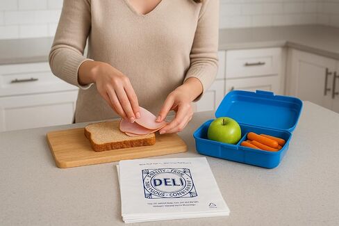 Deli Flip Top Sandwich Meat Bags, Saddle Pack, 10" x 8" (case of 2,000) in Saudi Arabia