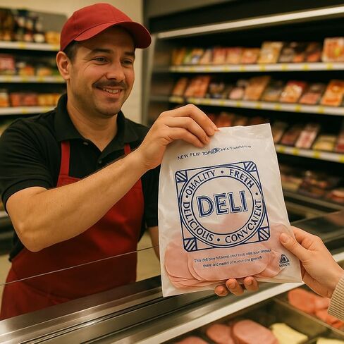 Deli Flip Top Sandwich Meat Bags, Saddle Pack, 10" x 8" (case of 2,000) in Saudi Arabia