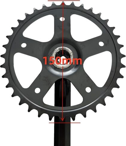 JZsports Single Speed Crankset 36T 170mm Crankarms for Mountain Road Bike Fixed Gear Bicycle Square Taper, Black Color in Kuwait