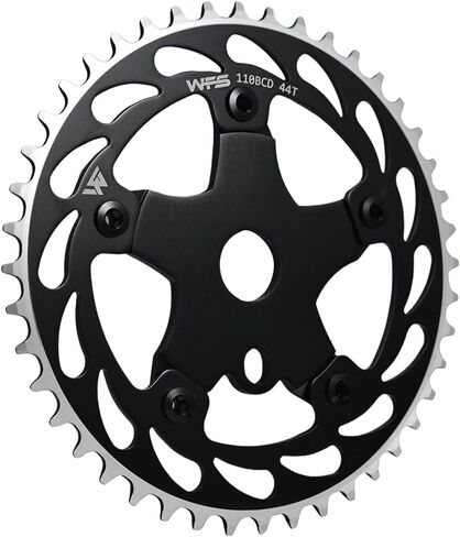 WFS Helix Chainring W/Spider Sprocket 44t 1/8 "110mm BCD 5 ARM HOLE SCHOOL BMX ، Black ، WFS3064-BO in Kuwait