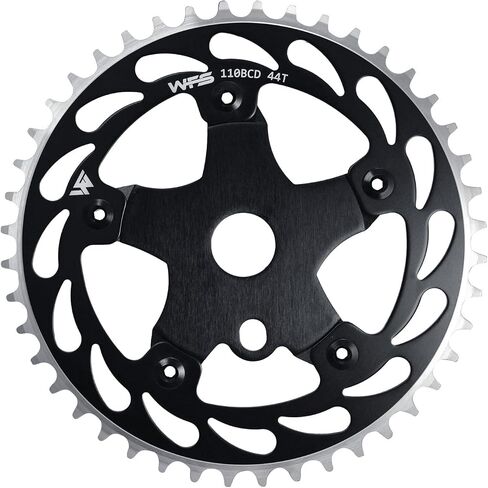 WFS Helix Chainring W/Spider Sprocket 44t 1/8 "110mm BCD 5 ARM HOLE SCHOOL BMX ، Black ، WFS3064-BO in Kuwait
