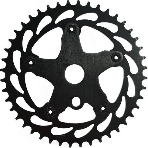 WFS Helix Chainring W/Spider Sprocket 44t 1/8 "110mm BCD 5 ARM HOLE SCHOOL BMX ، Black ، WFS3064-BO in Kuwait