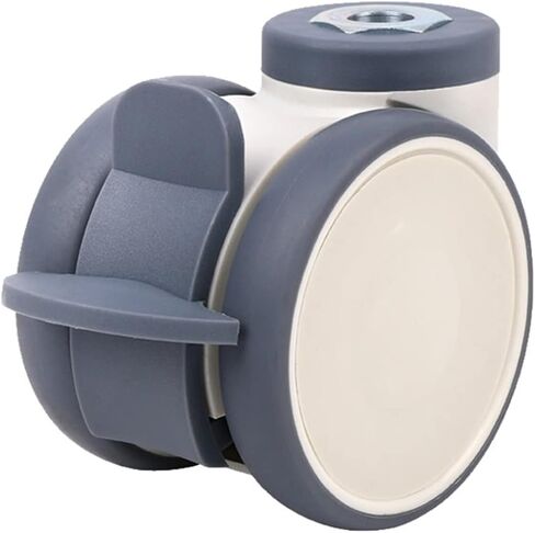 3inch Mute Universal Plastic Caster Wheel Top Screw Hole M12mm Mute Wear-Resistant 2Pcs(No Brake) in Saudi Arabia