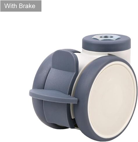 3inch Mute Universal Plastic Caster Wheel Top Screw Hole M12mm Mute Wear-Resistant 2Pcs(No Brake) in Saudi Arabia