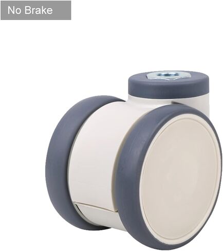 3inch Mute Universal Plastic Caster Wheel Top Screw Hole M12mm Mute Wear-Resistant 2Pcs(No Brake) in Saudi Arabia