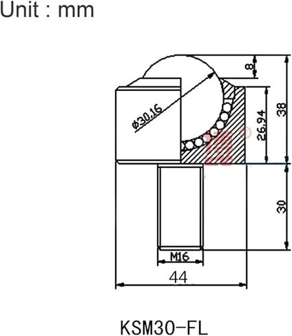 KSM30-FL التوصيل العالمي كرة العجلات العجلات العجلات Round Round M16 4pcs in Saudi Arabia