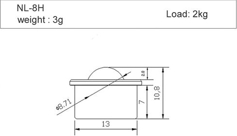 صغيرة صغيرة جميع NYLON Universal Ball NL-8H الهندسة البلاستيكية 4pcs in Saudi Arabia