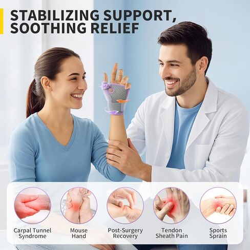 CAMBIVO Thumb Brace with Adjustable Straps, Breathable Wrist Support with Open-Palm for Arthritis, De Quervain's Tenosynovitis, Sprains, Fits Right or Left (Pink, S/M) in Kuwait