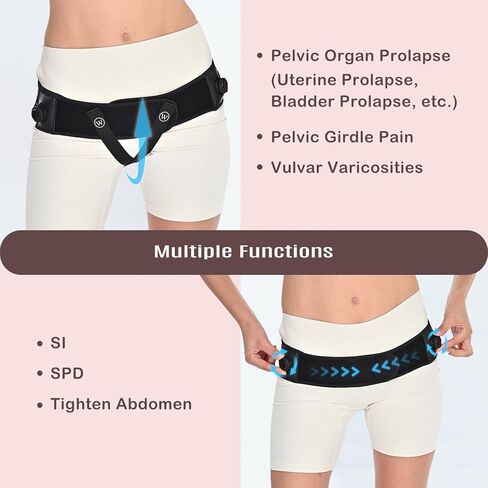 Pelvic Support Belt for Pregnancy and Postpartum, with two Groin Straps that Provide Vulvar Varicosities Support and Prolapse Support for Women (L/XL) in Kuwait