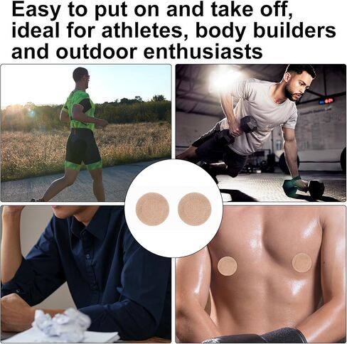160pcs/80 Pairs Nipple Covers for Men, Invisible Nipples Tapes Anti-Chafing Nipguards Disposable Protector Stickers Running Nip Pads for Sports Gym Tanning Beds Daily Wear in Saudi Arabia