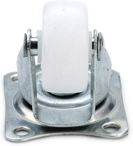 4PCS 1inch 10Kg Universal Swivel Casters White PP Nylon Dual Roller Bearing Wheel for Platform Trolley in Saudi Arabia
