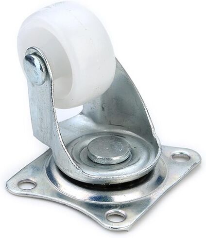 4PCS 1inch 10Kg Universal Swivel Casters White PP Nylon Dual Roller Bearing Wheel for Platform Trolley in Saudi Arabia