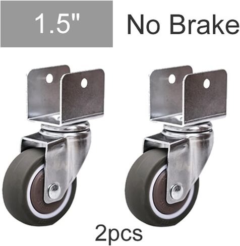 شريف على شكل حرف U Super Mute Wheels Wheels مع عجلات عالمية ناعمة وهادئة (1.5 بوصة مع الفرامل ، 25 ملم) in Saudi Arabia