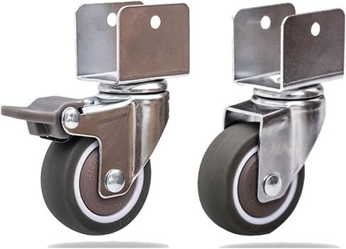 شريف على شكل حرف U Super Mute Wheels Wheels مع عجلات عالمية ناعمة وهادئة (1.5 بوصة مع الفرامل ، 25 ملم) in Saudi Arabia