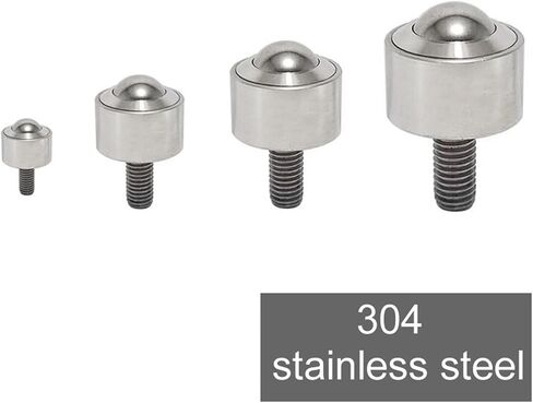 304 Stainless Steel Precision Universal Ball Casters No Rust Universal Wheel Screw Hardware 1Pcs(SUS304-KSM-15FL) in Saudi Arabia