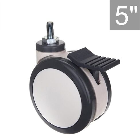 عجلات عجلات 5 بوصة ، برغي M12x25 مع حمل كتم تم ارتداؤها 200 كيلوغرام 1pcs (بدون فرامل) in Saudi Arabia