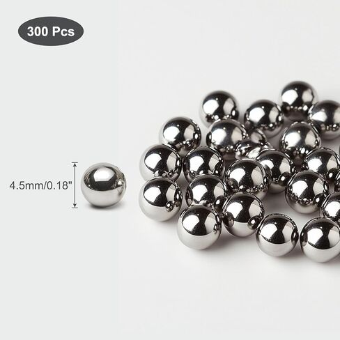 300pcs 4.5mm Bearing Balls 304 Stainless Steel G100 Precision Balls，4.5mm/apr.0.18" Precision Bearing Balls in Saudi Arabia