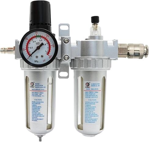 SFC200 1/4 SFC300 SFC400 1/2 Air Compressor Filter Regulator Oil Water Separator Trap Regulator Valve Pneumatic Parts(SFC w PC 8mm) in Kuwait