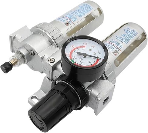 SFC200 1/4 SFC300 SFC400 1/2 Air Compressor Filter Regulator Oil Water Separator Trap Regulator Valve Pneumatic Parts(SFC w PC 8mm) in Kuwait